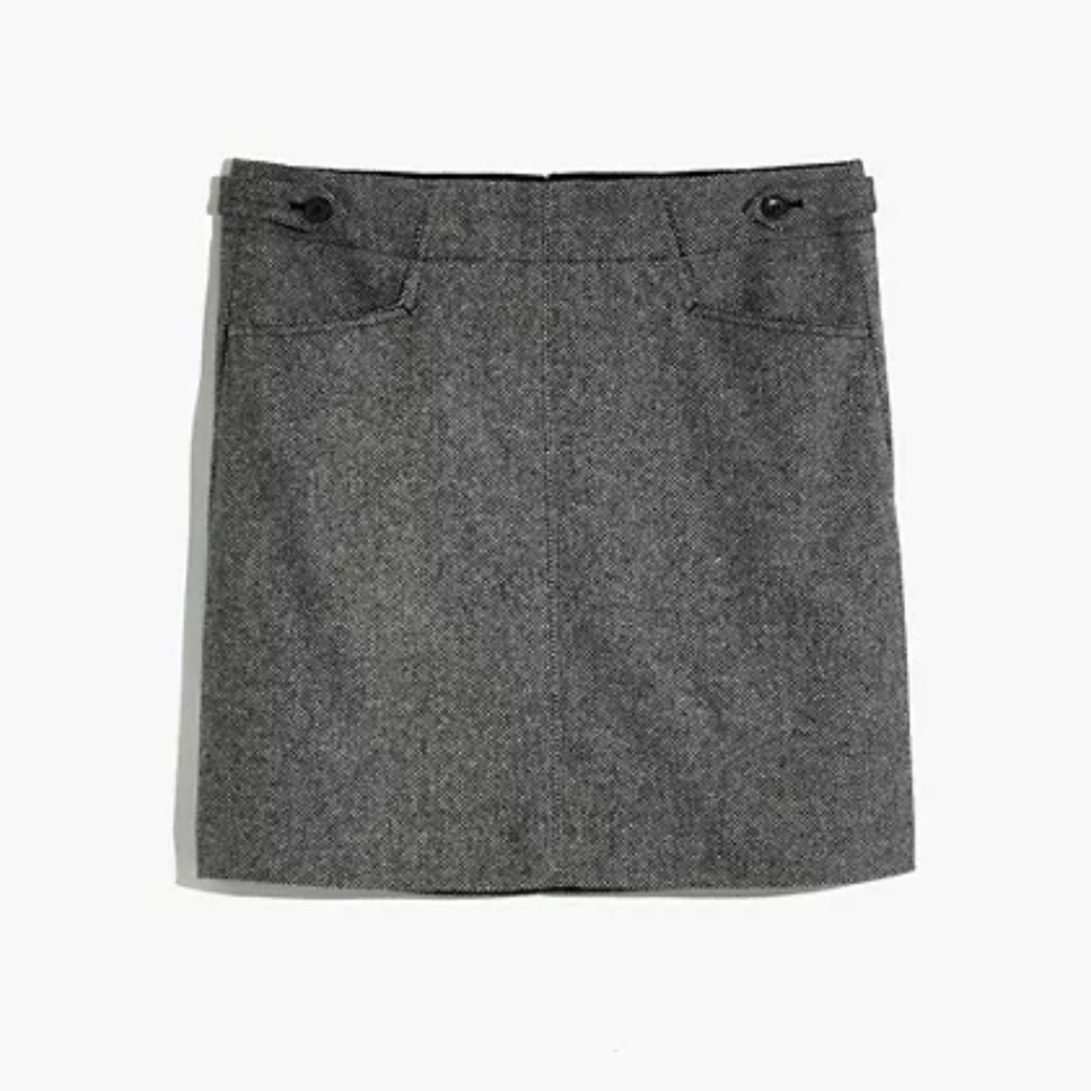 Madewell Herringbone Assembly A-Line Mini Skirt size 2